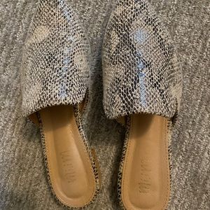VICI Snakeskin Mules